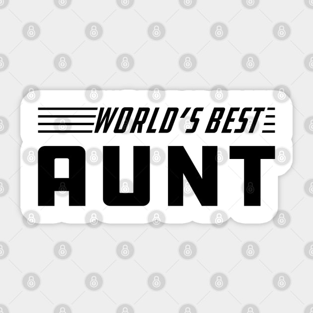 Aunt - World's best Aunt Sticker by KC Happy Shop